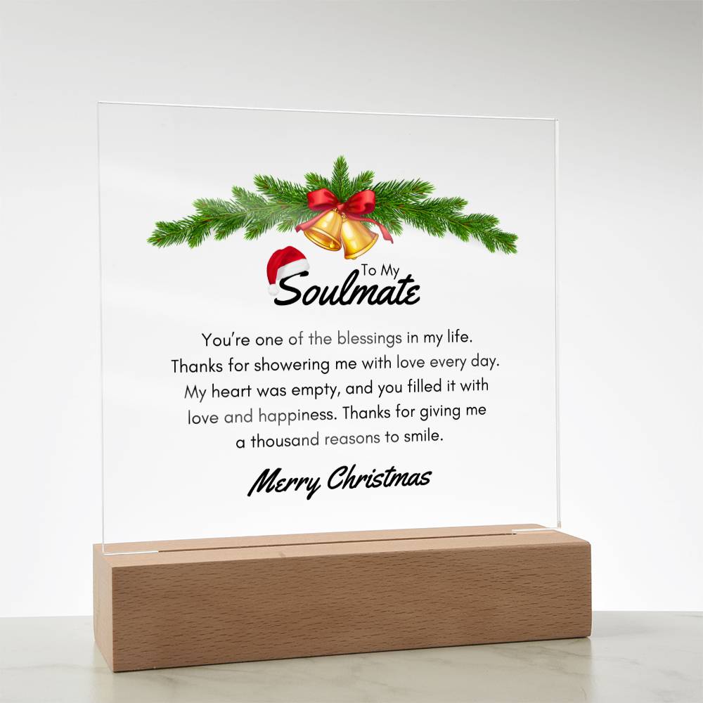 Christmas Gifts, To Soulmate, Acrylic Square Plaque, You Are One Of The Blessings In My Life