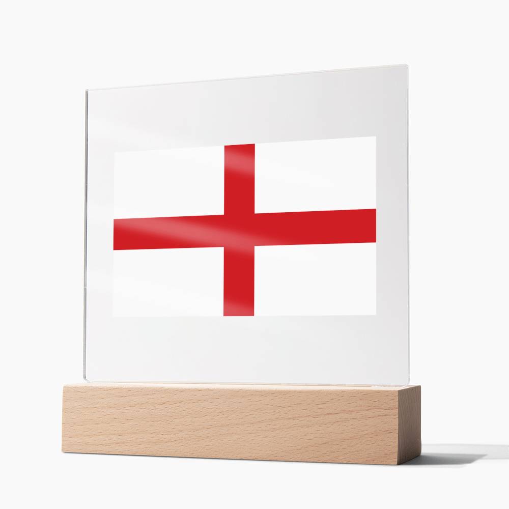 FLAG OF ENGLAND - SQUARE ACRYLIC PLAQUE