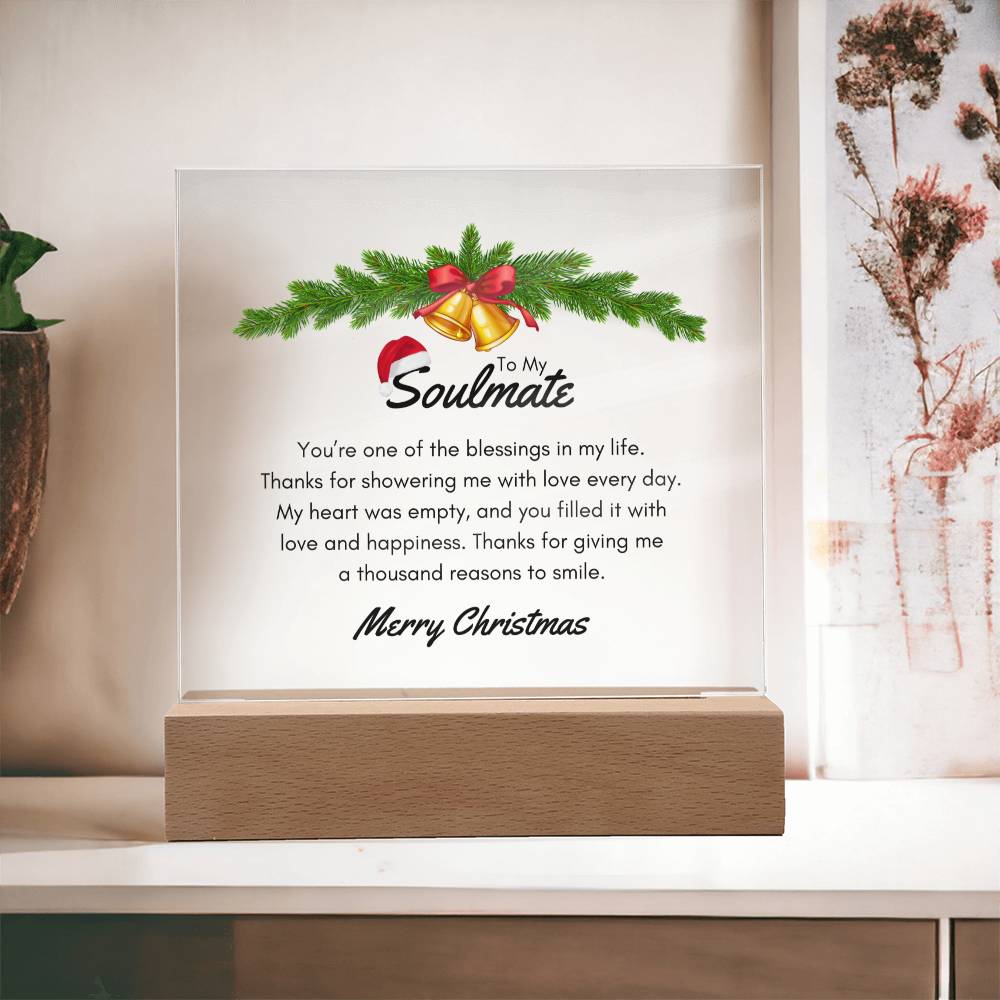 Christmas Gifts, To Soulmate, Acrylic Square Plaque, You Are One Of The Blessings In My Life