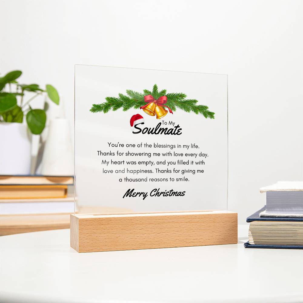 Christmas Gifts, To Soulmate, Acrylic Square Plaque, You Are One Of The Blessings In My Life