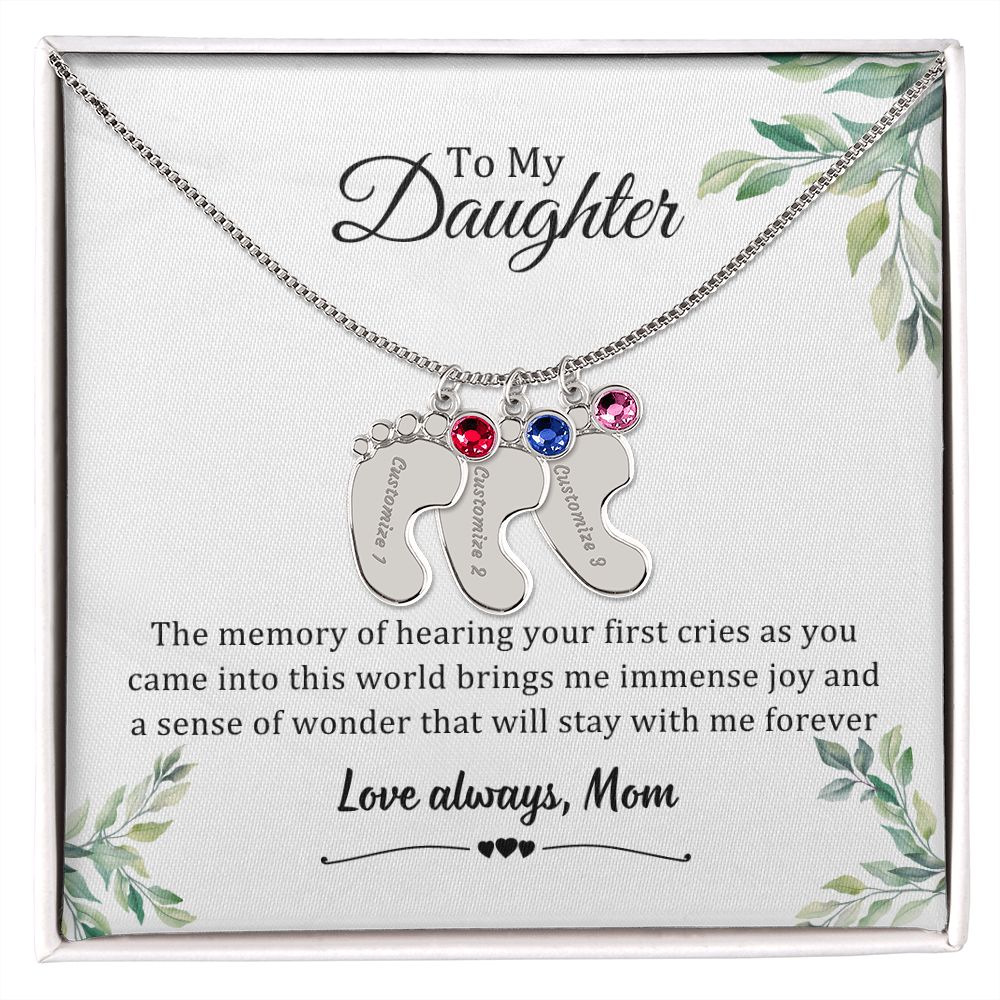 Daughter Gifts - The memory of hearing your first cries as you came into this world brings me immense joy