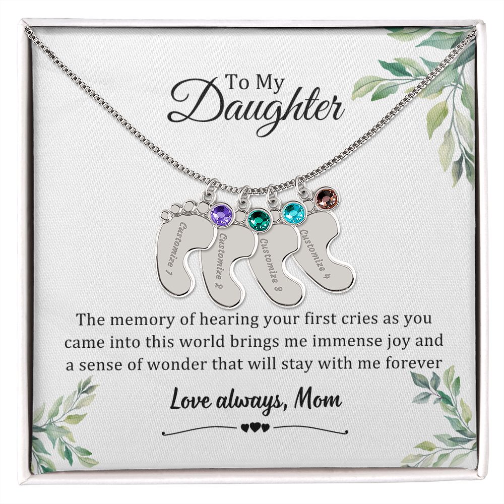 Daughter Gifts - The memory of hearing your first cries as you came into this world brings me immense joy