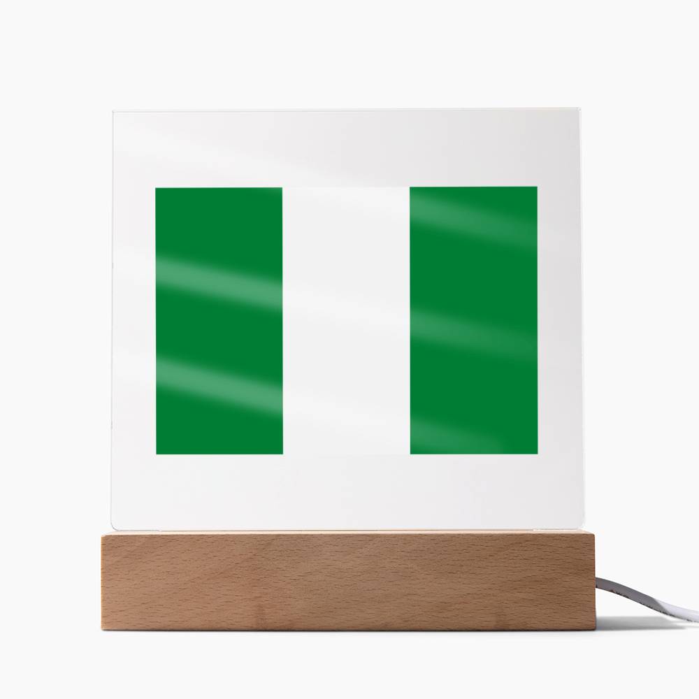 FLAG OF NIGERIA - SQUARE ACRYLIC PLAQUE