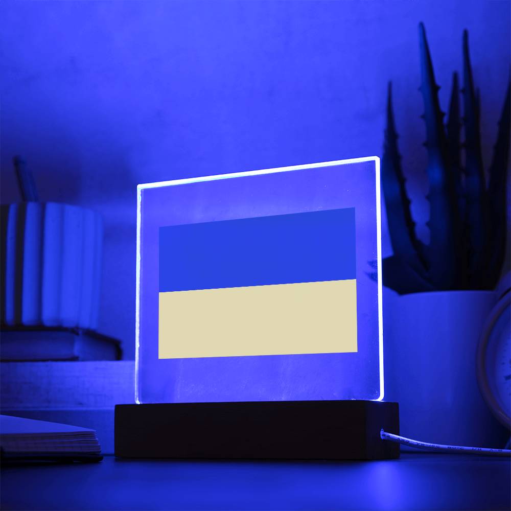 FLAG OF UKRAINE - SQUARE ACRYLIC PLAQUE