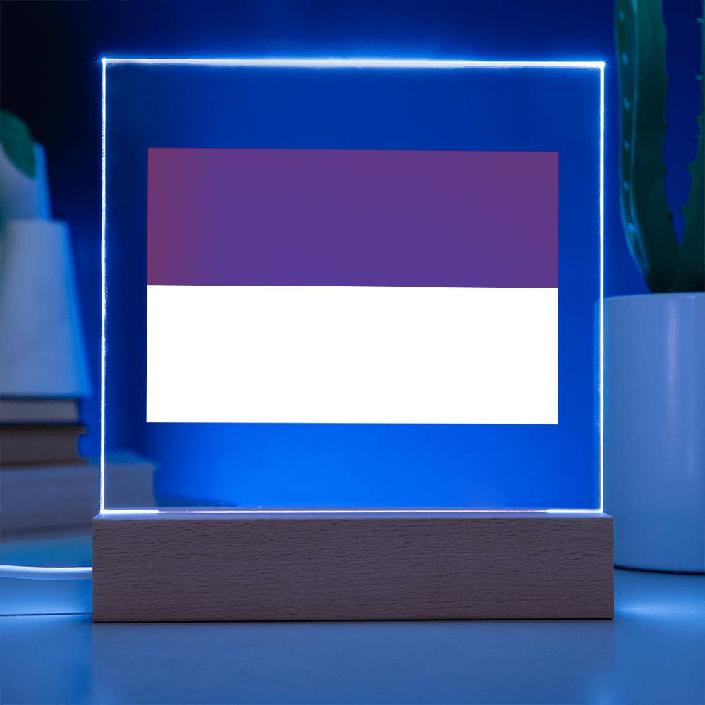 FLAG OF INDONESIA - SQUARE ACRYLIC PLAQUE