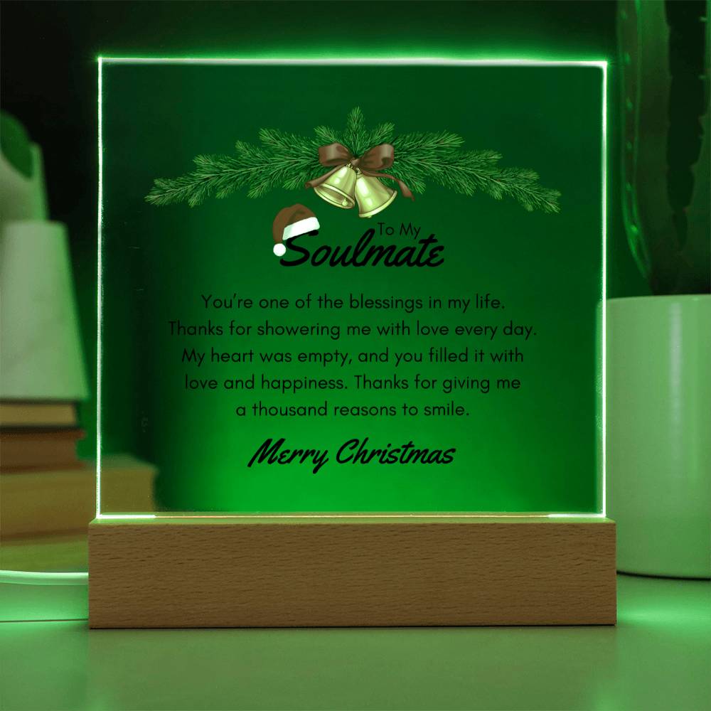 Christmas Gifts, To Soulmate, Acrylic Square Plaque, You Are One Of The Blessings In My Life