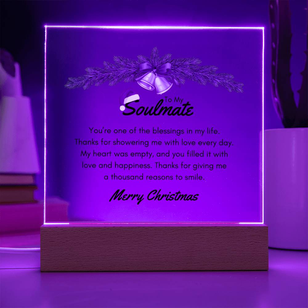 Christmas Gifts, To Soulmate, Acrylic Square Plaque, You Are One Of The Blessings In My Life