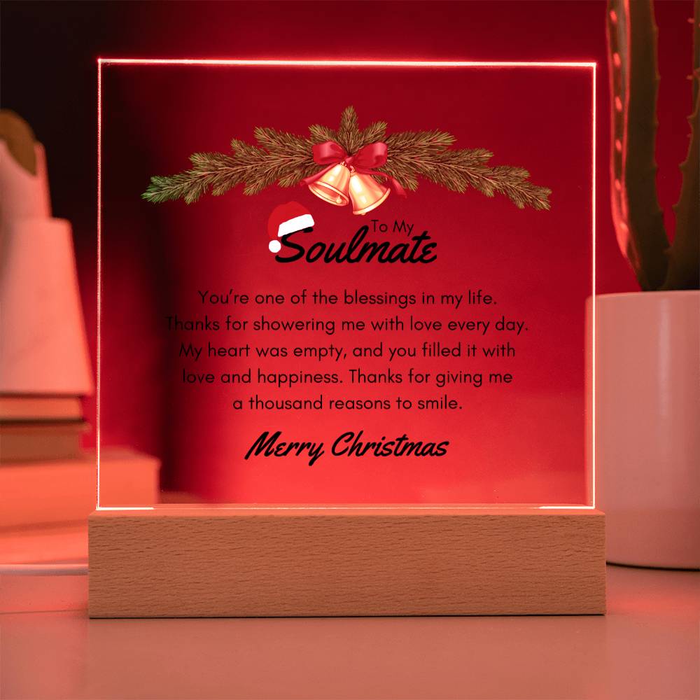 Christmas Gifts, To Soulmate, Acrylic Square Plaque, You Are One Of The Blessings In My Life