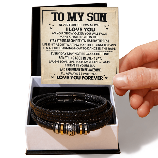 Love You Forever Bracelet, To Son, Stay Strong, Be Confident, And Just Do Your Best