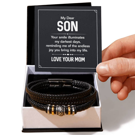 007 - TO SON FROM MOM - LOVE YOU FOREVER BRACELET