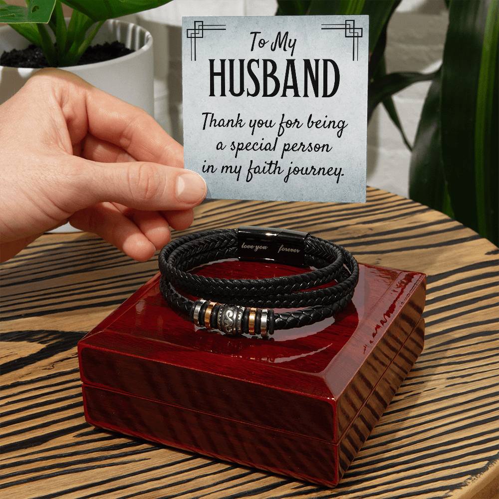 011 - TO HUSBAND - LOVE YOU FOREVER BRACELET