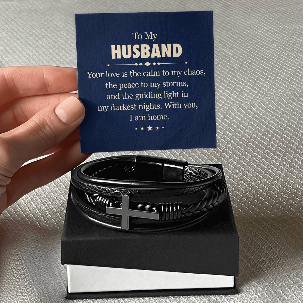 009 - TO HUSBAND FROM WIFE - MEN'S CROSS BRACELET