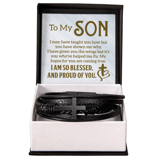 013 - TO MY SON - MEN'S CROSS BRACELET