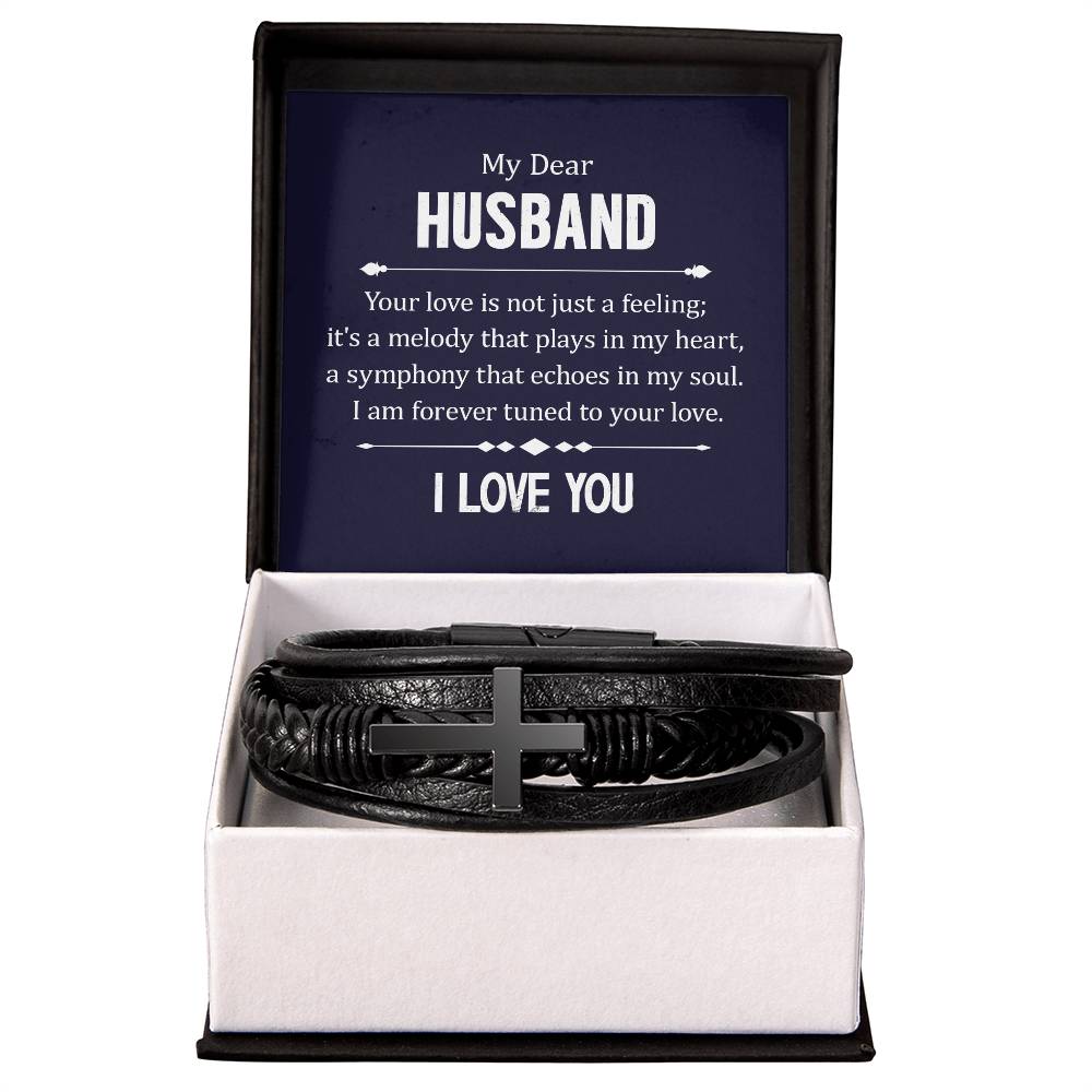 008 - TO HUSBAND FROM WIFE - MEN'S CROSS BRACELET