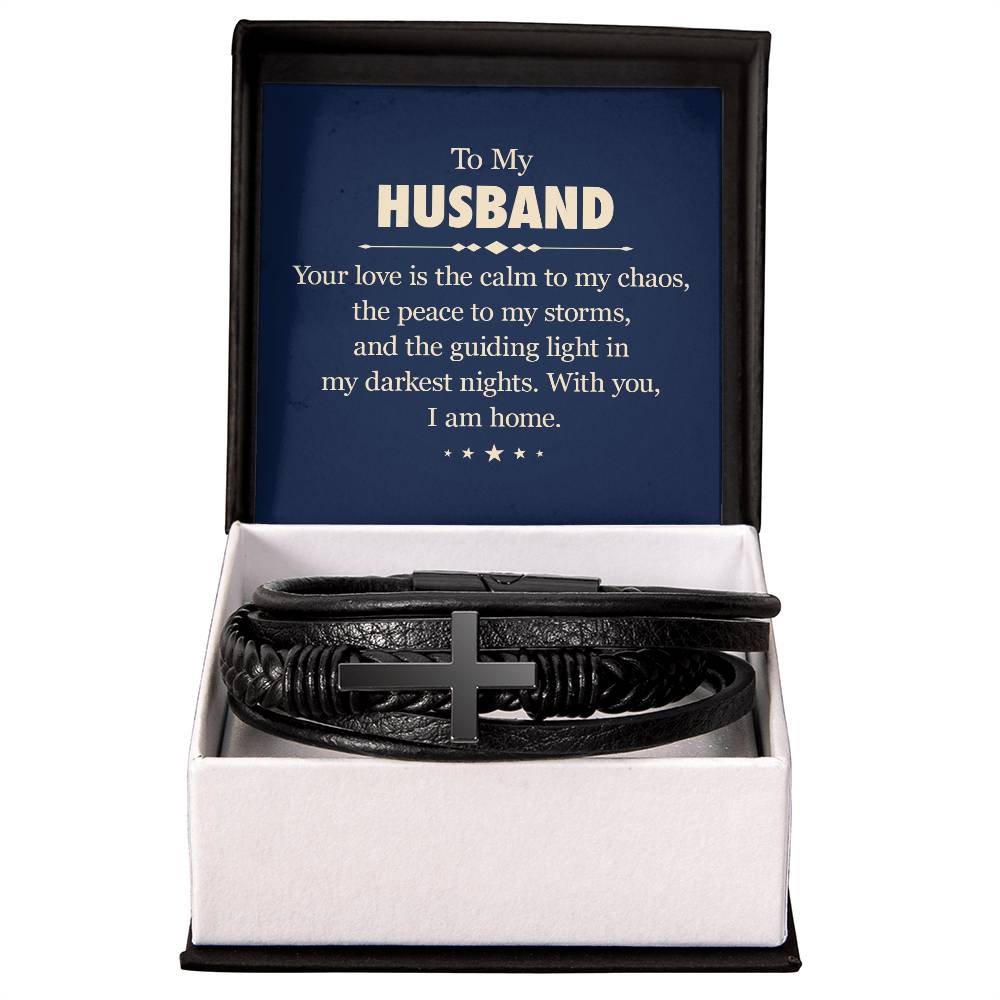 009 - TO HUSBAND FROM WIFE - MEN'S CROSS BRACELET