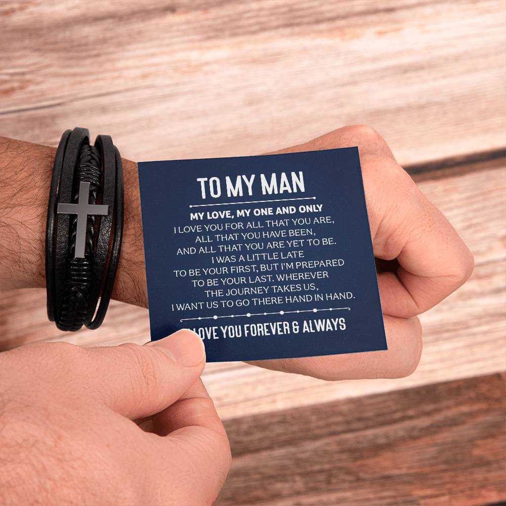 010 - TO MY MAN - MEN'S CROSS BRACELET