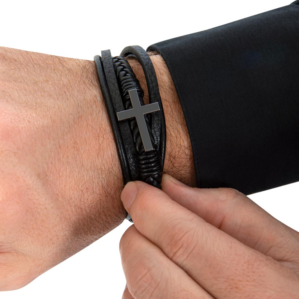 010 - TO MY MAN - MEN'S CROSS BRACELET