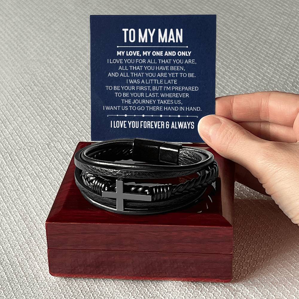 010 - TO MY MAN - MEN'S CROSS BRACELET