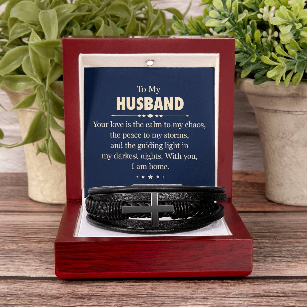 009 - TO HUSBAND FROM WIFE - MEN'S CROSS BRACELET