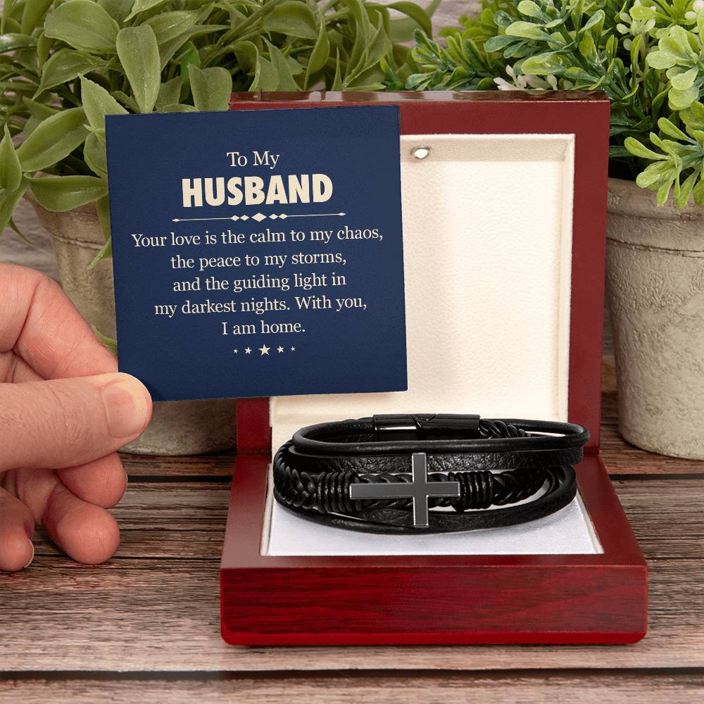 009 - TO HUSBAND FROM WIFE - MEN'S CROSS BRACELET