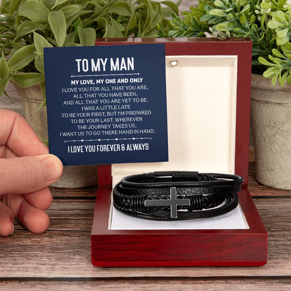 010 - TO MY MAN - MEN'S CROSS BRACELET