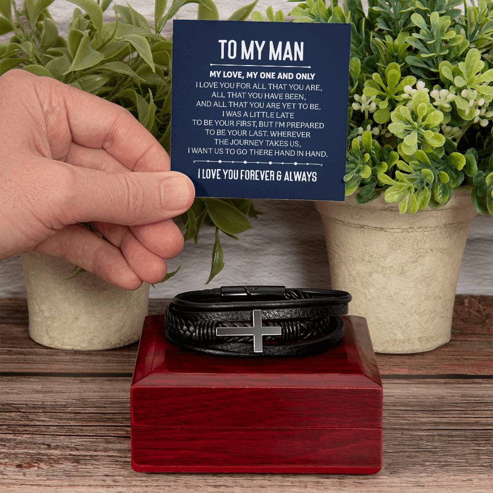 010 - TO MY MAN - MEN'S CROSS BRACELET