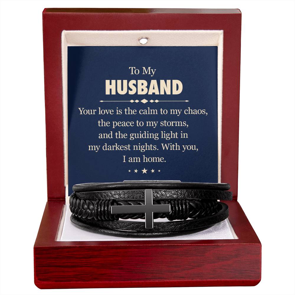 009 - TO HUSBAND FROM WIFE - MEN'S CROSS BRACELET