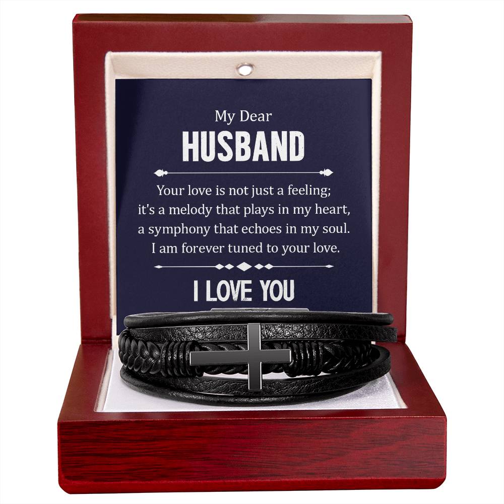 008 - TO HUSBAND FROM WIFE - MEN'S CROSS BRACELET