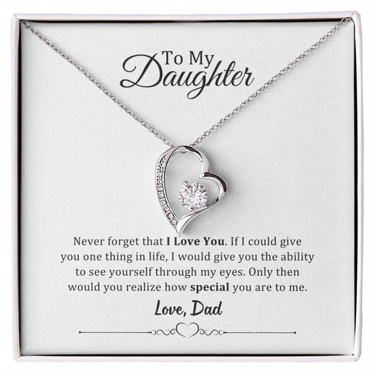 001 - TO DAUGHTER FROM DAD - FOREVER LOVE NECKLACE