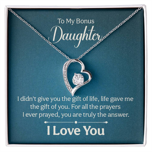 016 - TO BONUS DAUGHTER - FOREVER LOVE NECKLACE