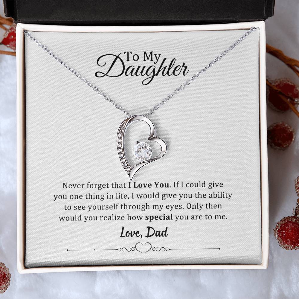 001 - TO DAUGHTER FROM DAD - FOREVER LOVE NECKLACE