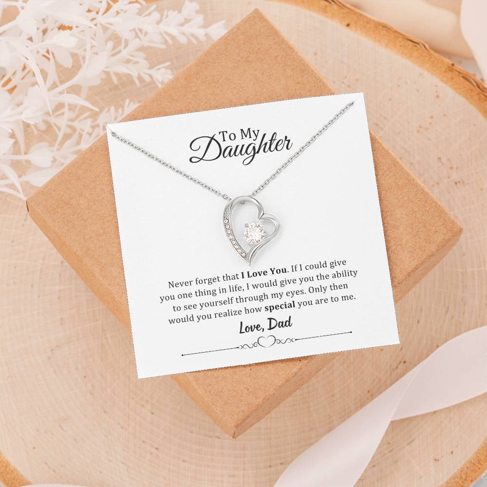 001 - TO DAUGHTER FROM DAD - FOREVER LOVE NECKLACE