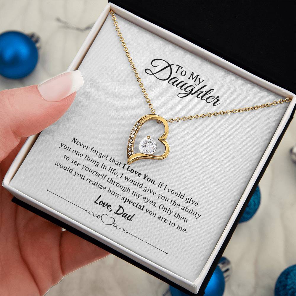 001 - TO DAUGHTER FROM DAD - FOREVER LOVE NECKLACE