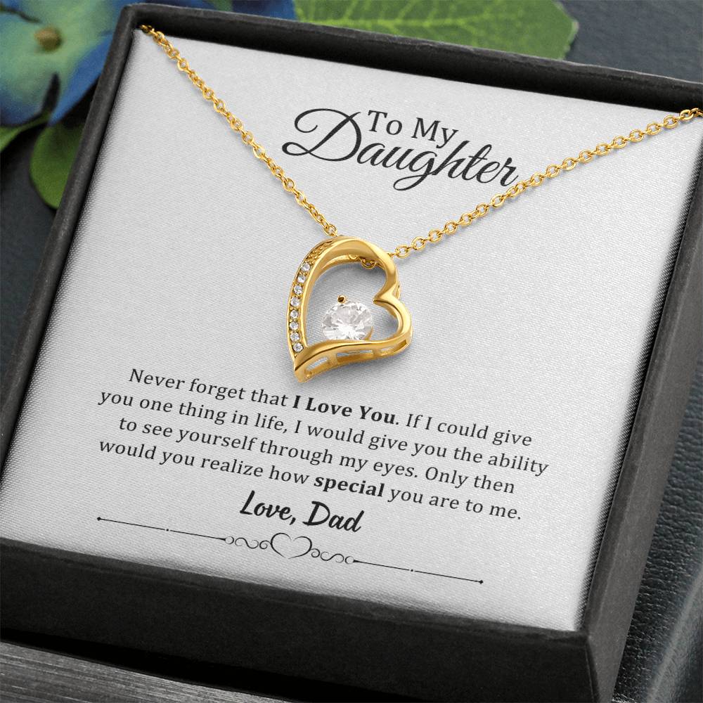 001 - TO DAUGHTER FROM DAD - FOREVER LOVE NECKLACE