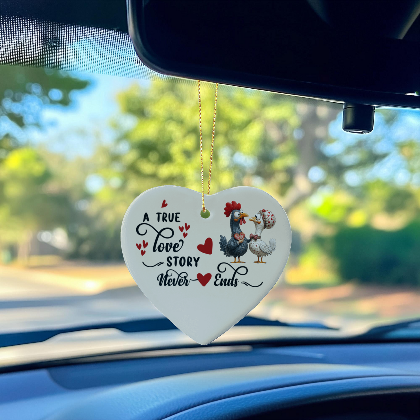 Ceramic Heart Ornament, A True Love Story Never Ends