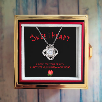Love Knot, Rotating Rose Gift Box, To Sweetheart, A Rose For Your Beauty