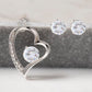Forever Love Necklace + Clear CZ Earrings - To My Daughter Gift From Parents