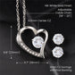Forever Love Necklace + Clear CZ Earrings - To My Daughter Gift From Parents