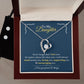Forever Love Necklace + Clear CZ Earrings - To My Daughter Gift From Parents
